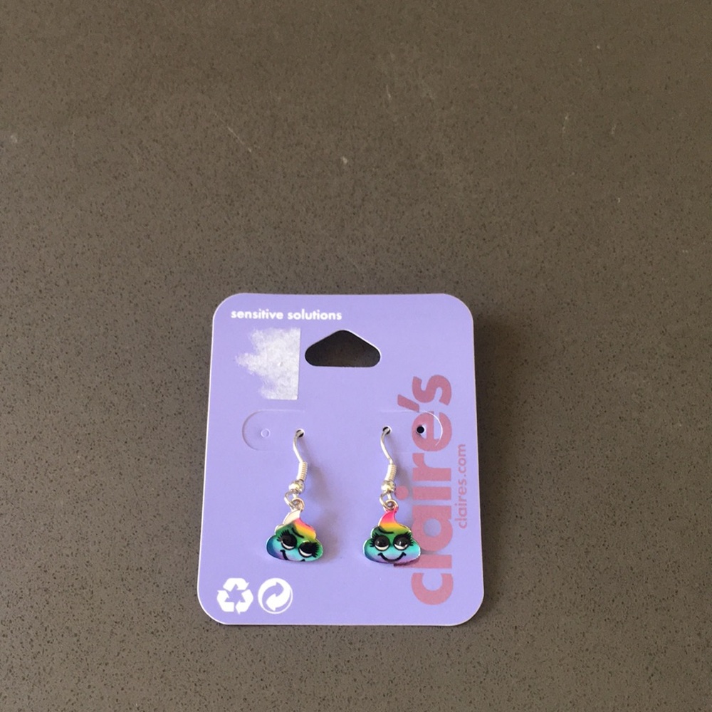 Rainbow dangling earrings